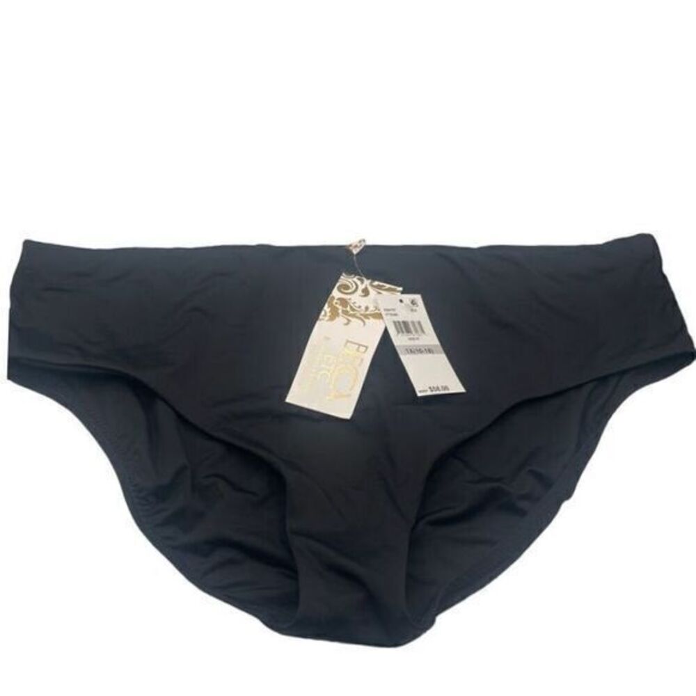 Becca ETC Black Solid Hipster Bikini Bottoms‎ Size 1X